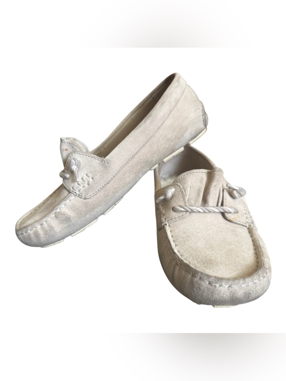 UGG Sayde Nautilus Suede Twinsole Driving Moccasins Gray US 6 - Picture 2 of 10